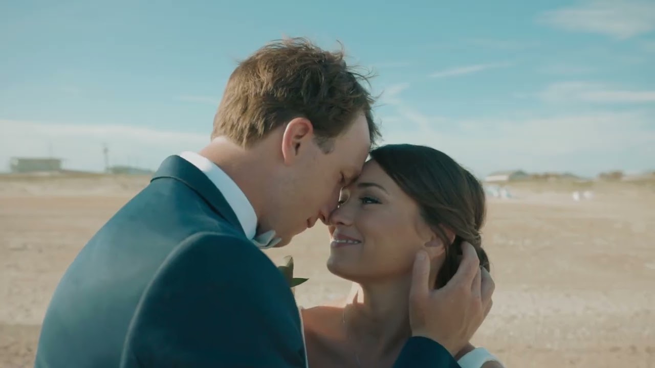 A FUN NC BEACH WEDDING with a funny speech from the best man and the sweetest first look with dad!