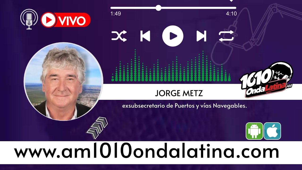 Com. telef&oacute;nica con Jorge Metz exsubsecretario de Puertos y v&iacute;as Navegables.