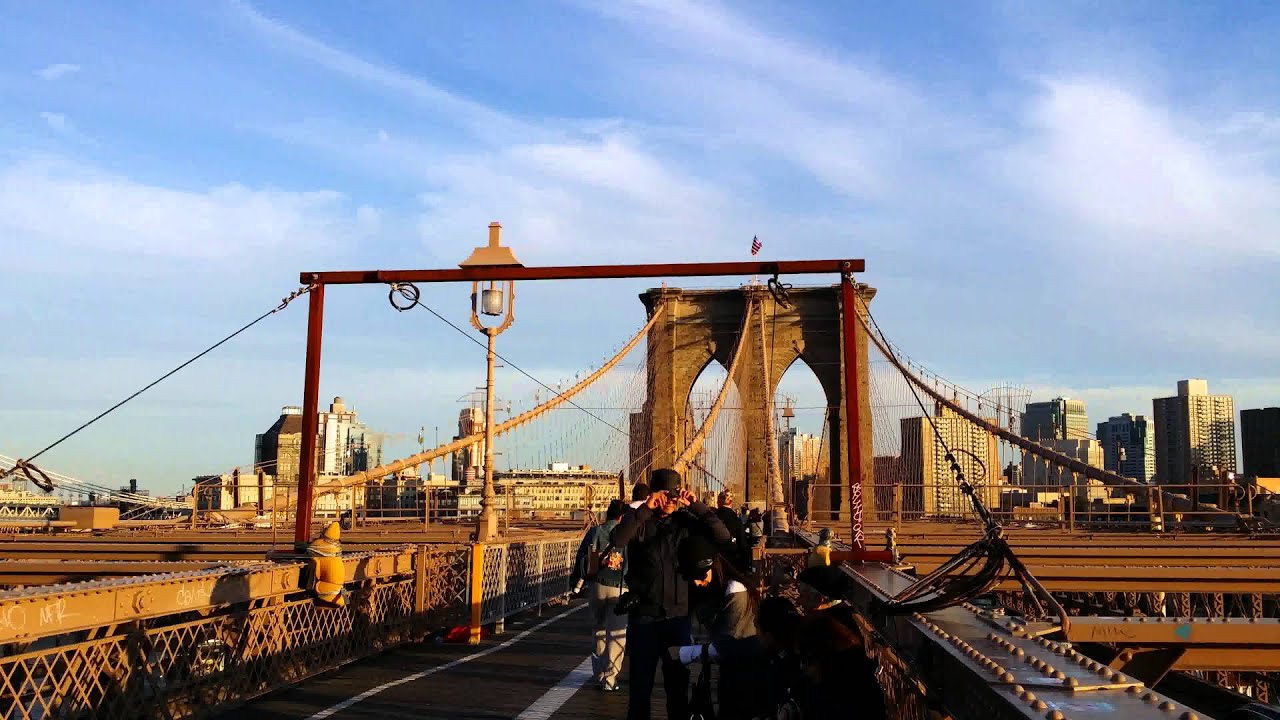 4K HD VIEW OF NYC FROM BROOKLYN BRIDGE