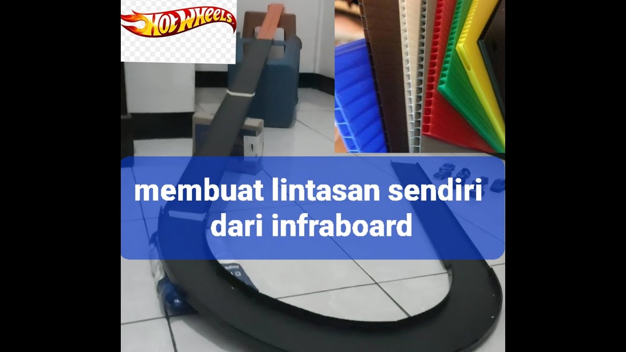 Membuat lintasan diecast sendiri menggunakan infaboard..#diecast , #hotwheels , #trackhotwheels