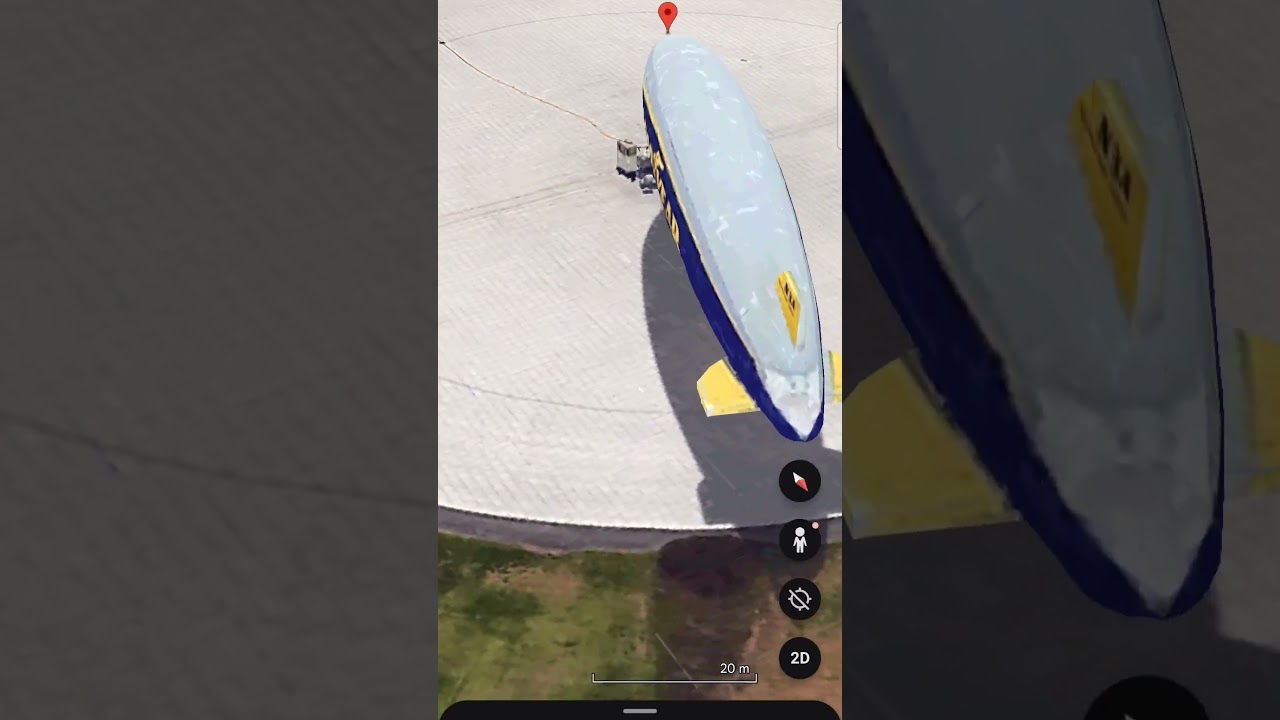goodyear blimp found on Google earth!!!!