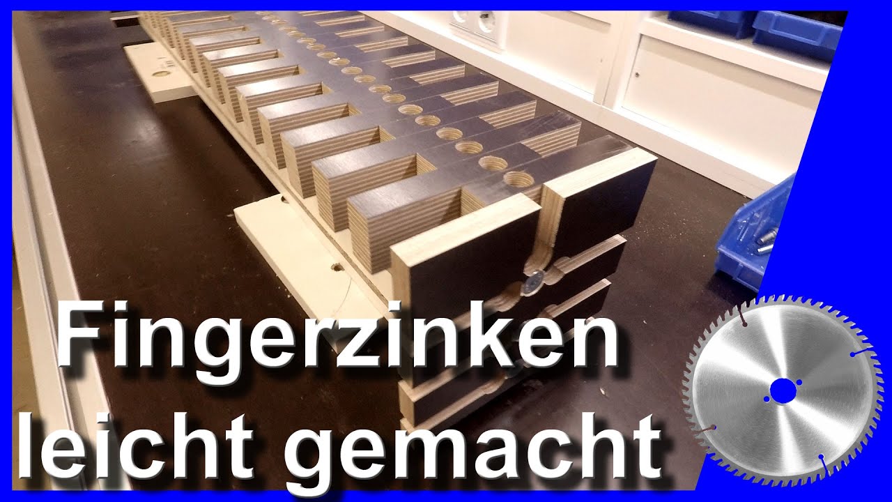 Fingerzinken mit der Oberfräse. Variable Fräshilfe selber bauen
