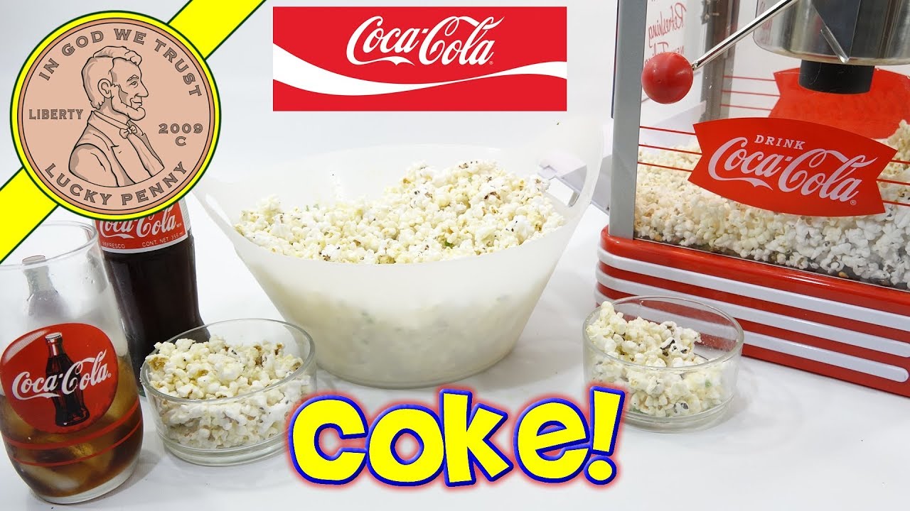 Coca Cola Retro Kettle Popcorn Popper Machine - Make Parmesan Popcorn & Ice Cold Coke!