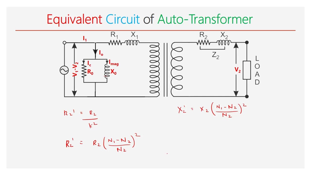 #7 Equivalent circuit of Auto Transformer #autotransformer