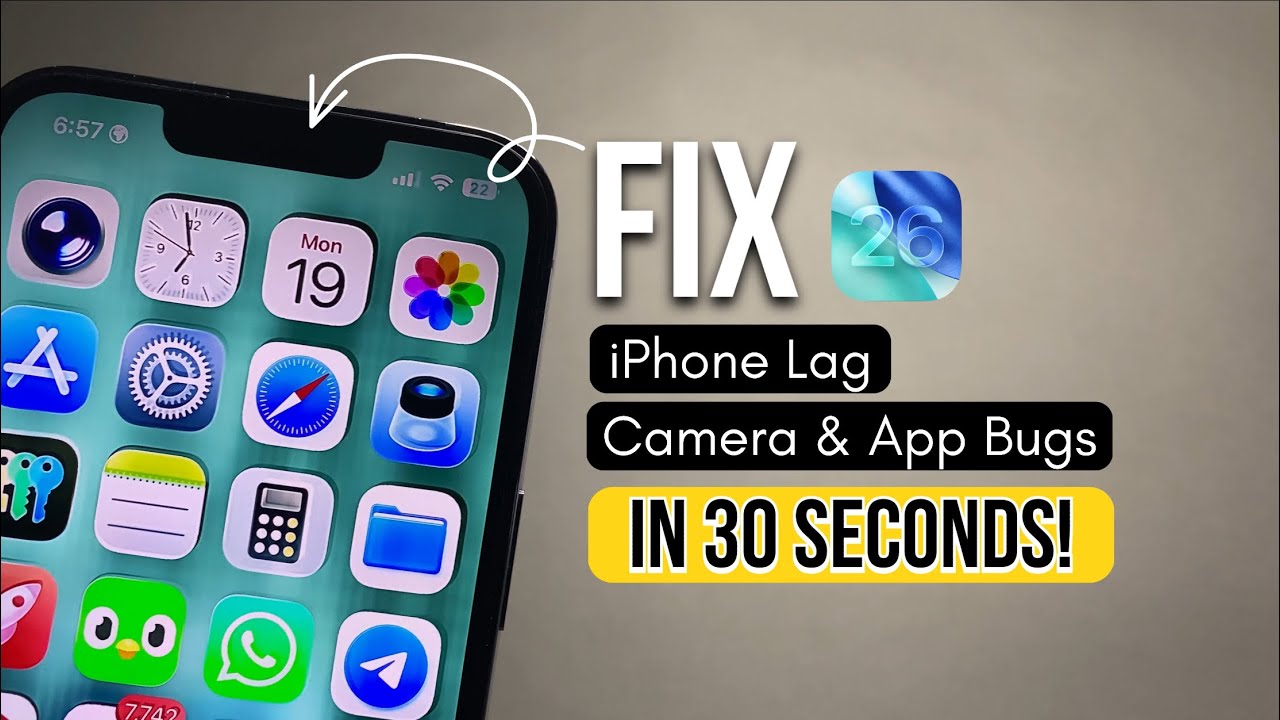 Fix iPhone Lag, Camera & App Bugs in 30 Seconds (iOS 26)
