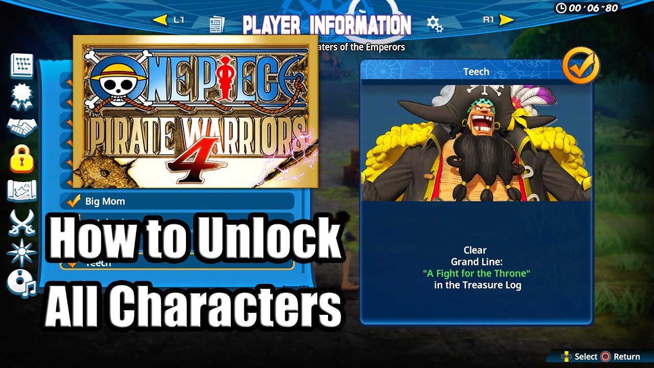 One Piece: Pirate Warriors 4 (2020) - How to Unlock All Characters [Character Unlock Conditions]