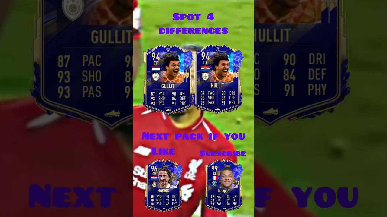 GULLIT TOTY ICON SPOT THE DIFFERENCE!!!