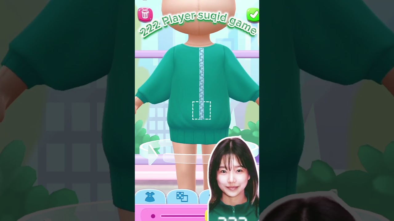 222 Player suqid game makeover my talkin Angela 2 #shorts #angela2 #222Player