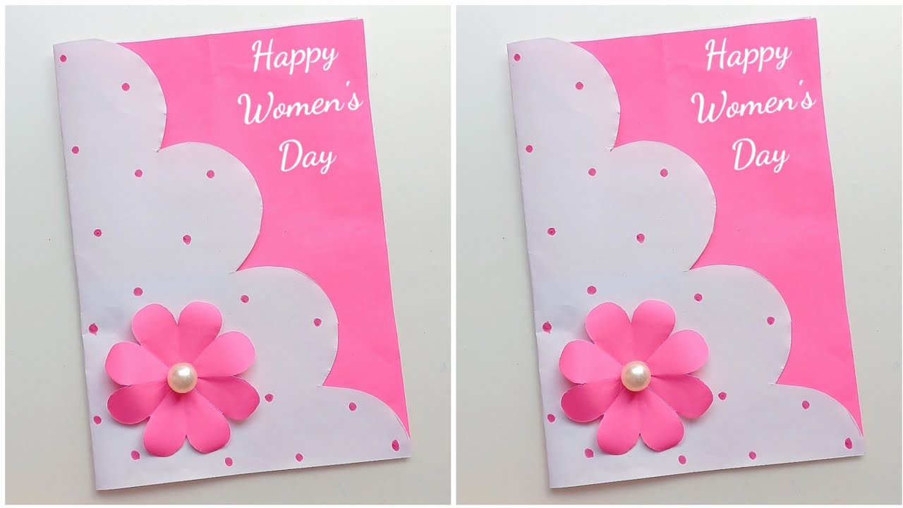 Easy & Beautiful Women's Day Card || DIY Women's Day Greeting Card || Handmade Card For Women's Day