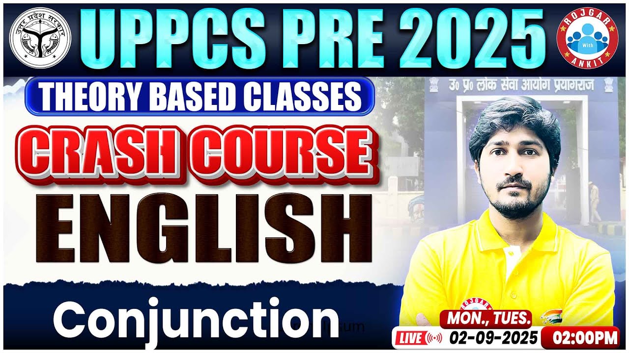 UPPCS Pre Classes 2025 | Conjunctionfor CSAT UPPCS Pre |UPPCS CSAT English Classes Vipin Sir