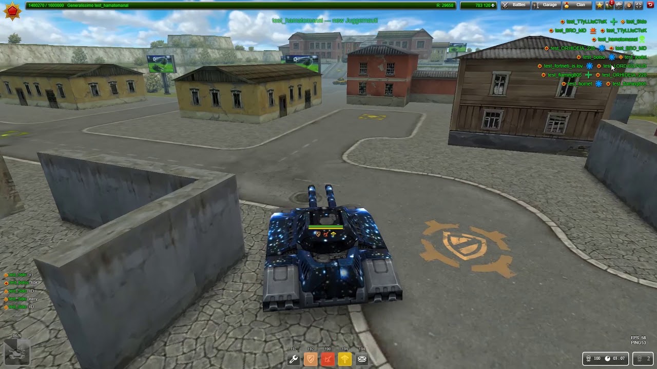 Tanki online - Taking gold with Juggernaut (test server )