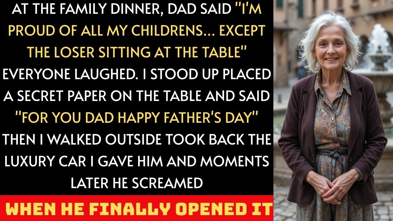 At the family reunion, my dad said he was proud of all his kids—except the “loser” he left behind me