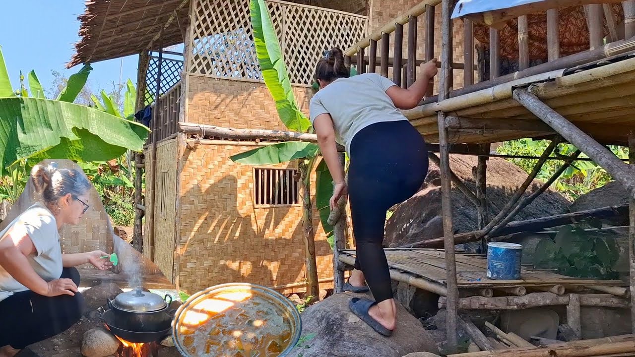 HIDUP DI DESA,, MASAK KOLAK LABU KUNING DI SAUNG KEBUN