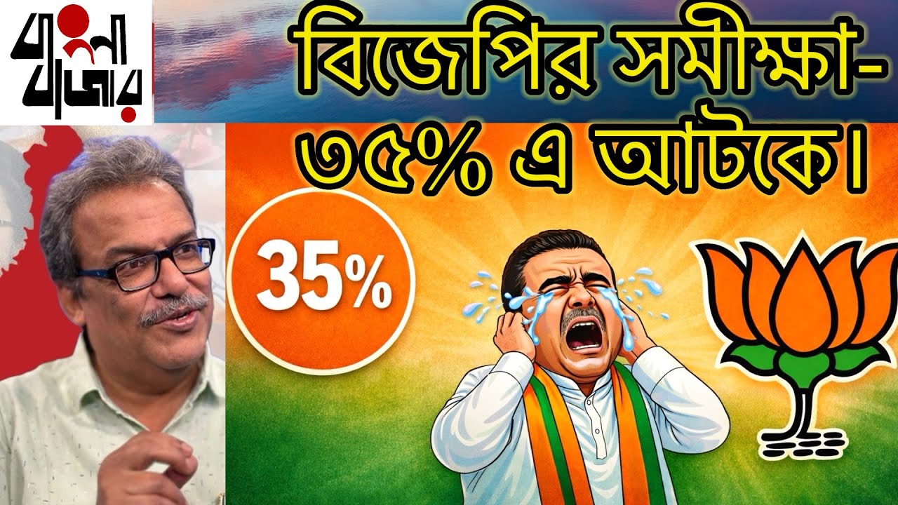 দিল্লির সমীক্ষক সংস্থার হিসেবে বিজেপির ভোট শতাংশ ৩৫% এর কম, শুভেন্দুর কপালে ভাঁজ । 