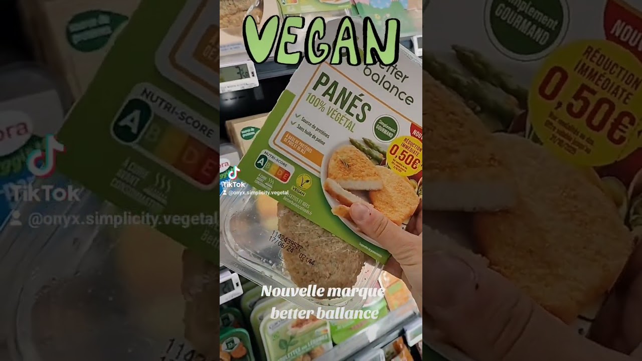 Simili carne poulet pan&eacute; de la marque better balance, une nouvelle marque sur le march&eacute;.
