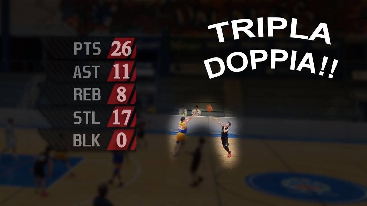 Tripla doppia in Under13 - 26p. 11as. 17rec. 8rimb. e tripla da metà campo sulla sirena!!