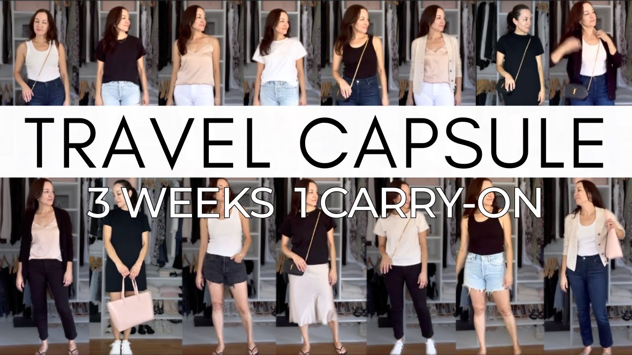 TRAVEL CAPSULE WARDROBE | 15 Looks, 3 Weeks, 1 Carry-On