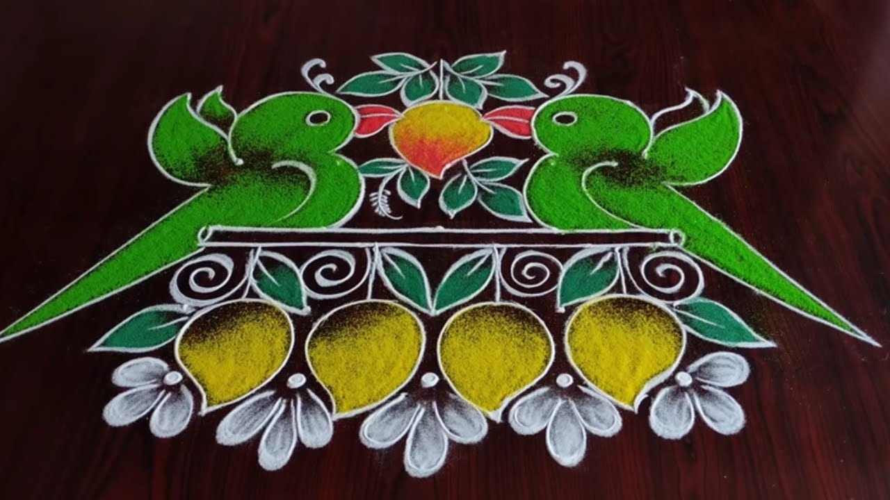 ugadi special rangoli (5×5) Dot's...