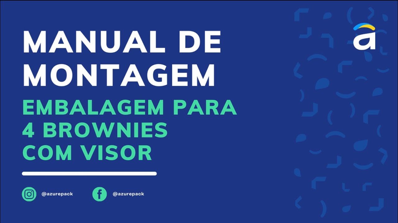 Tutorial Montagem: EMBALAGEM PARA 4 BROWNIES COM VISOR