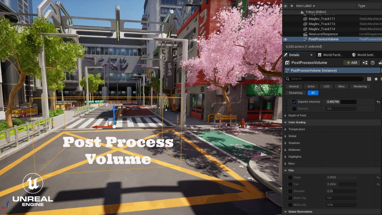 Unreal Engine 5 Post Process Volume tutorial