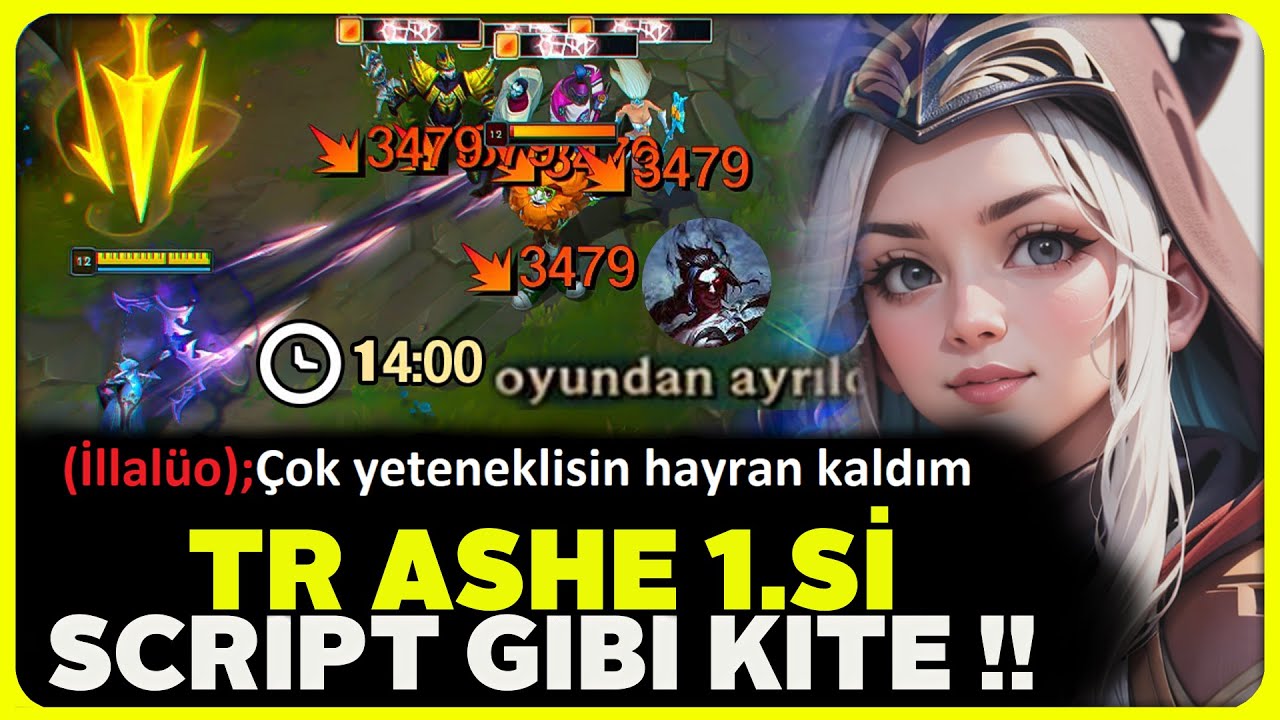 EKRAN KAYDI OLMASA SCRİPT DERSİNİZ BANA !! DODGE + KİTE EFSANE MAÇ ASHE !! | Ogün Demirci