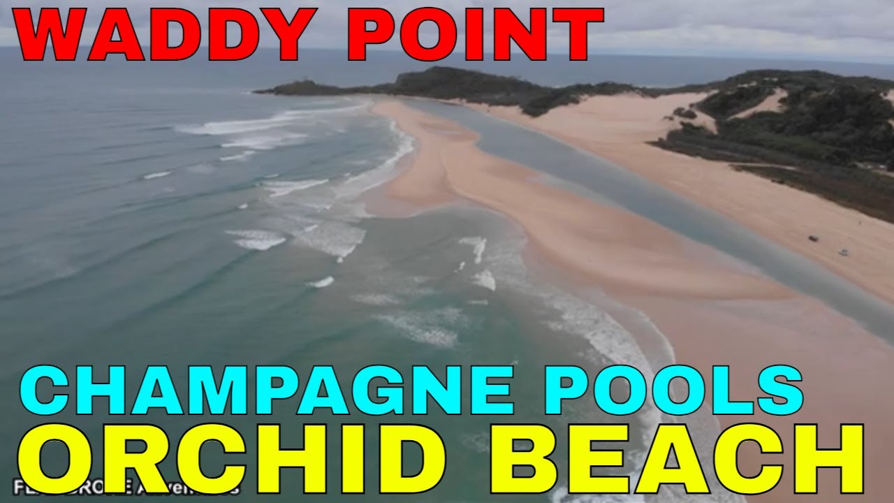 ORCHID BEACH WADDY POINT CHAMPAGNE POOLS: On Fraser Island after losing 4WD.