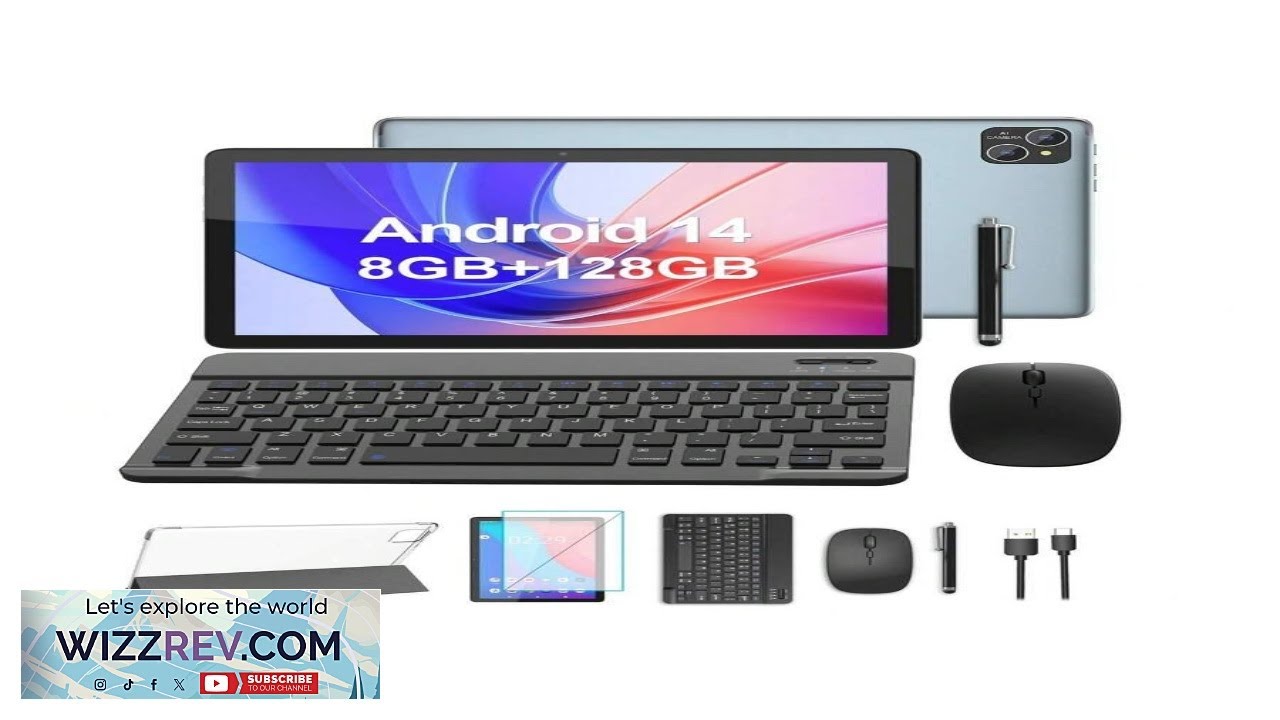 Android 14 Tablet 10.1 Inch Tablet Newest 8(4+4)GB RAM + 128GB ROM
