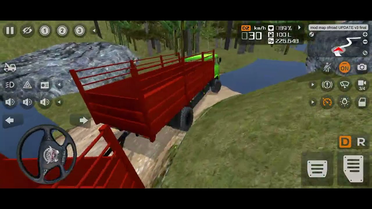 Impossible Off road with two trawly truck 🚛🚒 || #game #offroad 