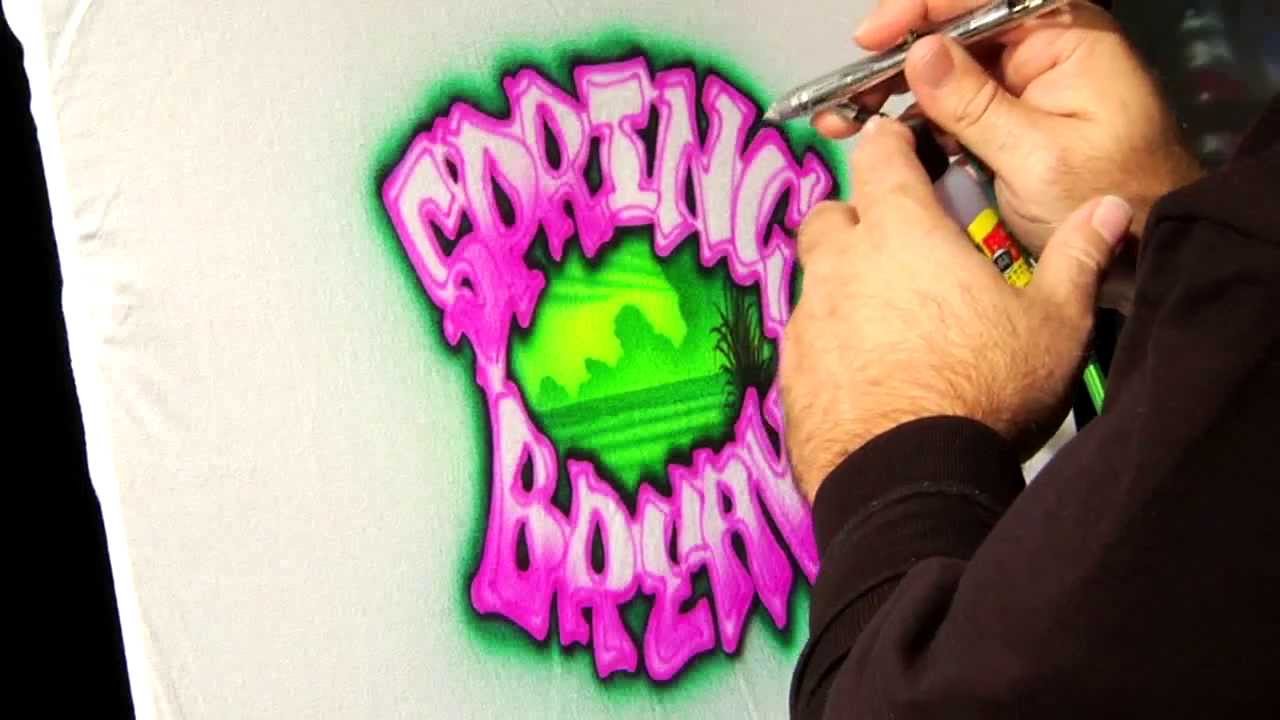 Футболка с аэрографией «Весенние каникулы 2014» от Гари Уортингтона — Airbrush Action