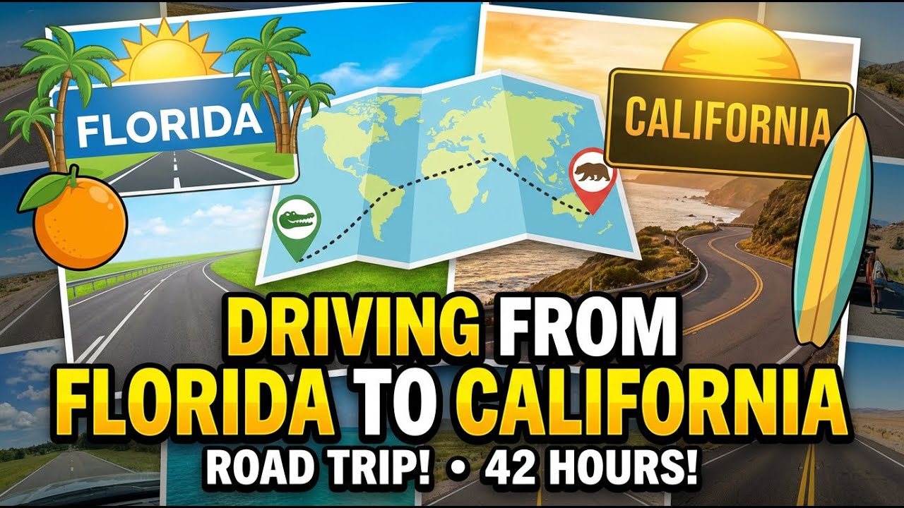 Driving from Florida to California (time lapse)