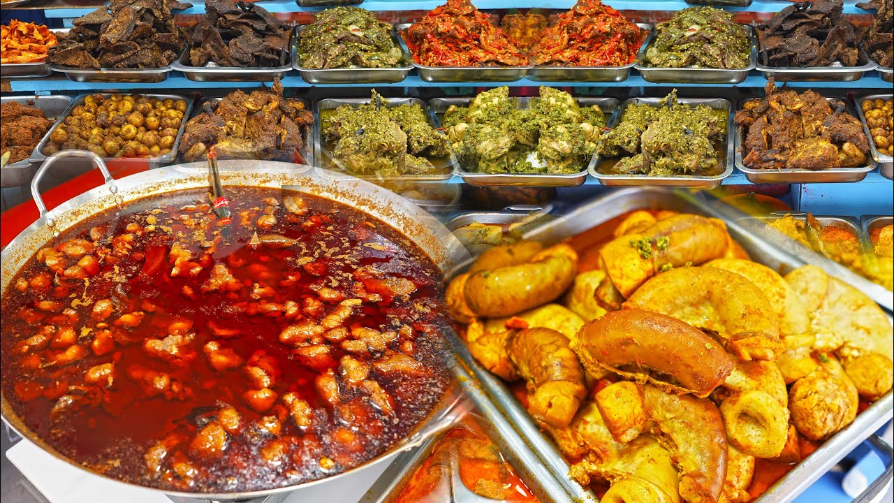 KACAUU !!!!! SAMPE ADA 50 LAUK LENGKAP BANGET !!!!! DARI UJUNG KE UJUNG SEMUA JUAL NASI KAPAU !!!!!!