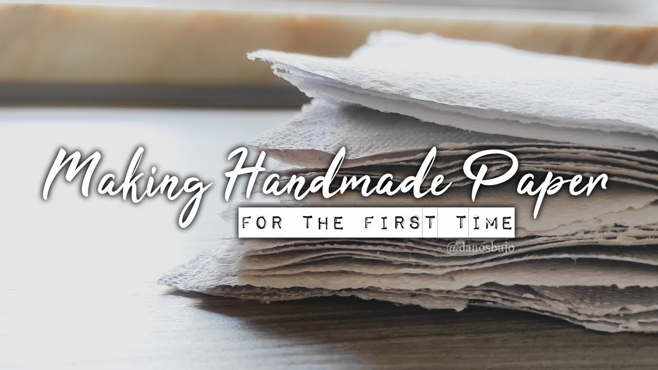 MAKING HANDMADE PAPER FOR THE FIRST TIME | 📜 how to make recycled paper tutorial 📜 | Dano's Bujo