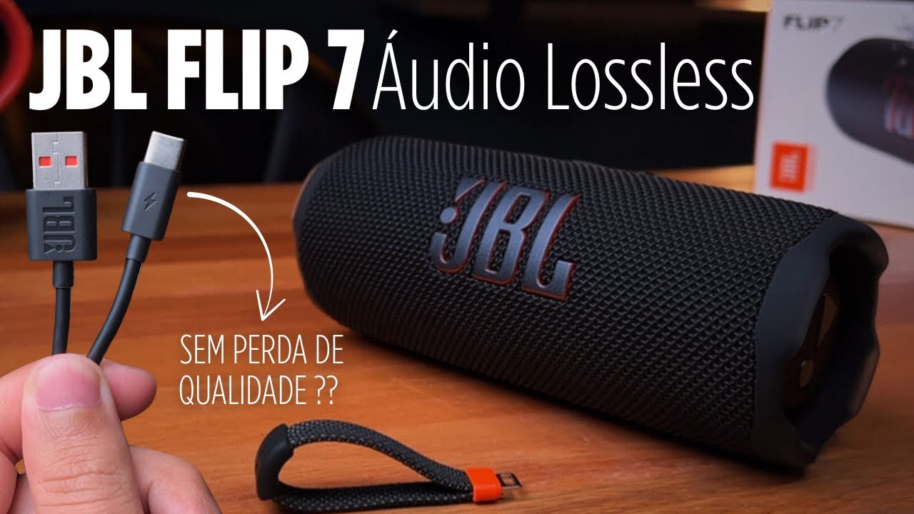 Como ativar o modo Lossless via USB-C na JBL Flip 7 e Faz diferença na qualidade do SOM?