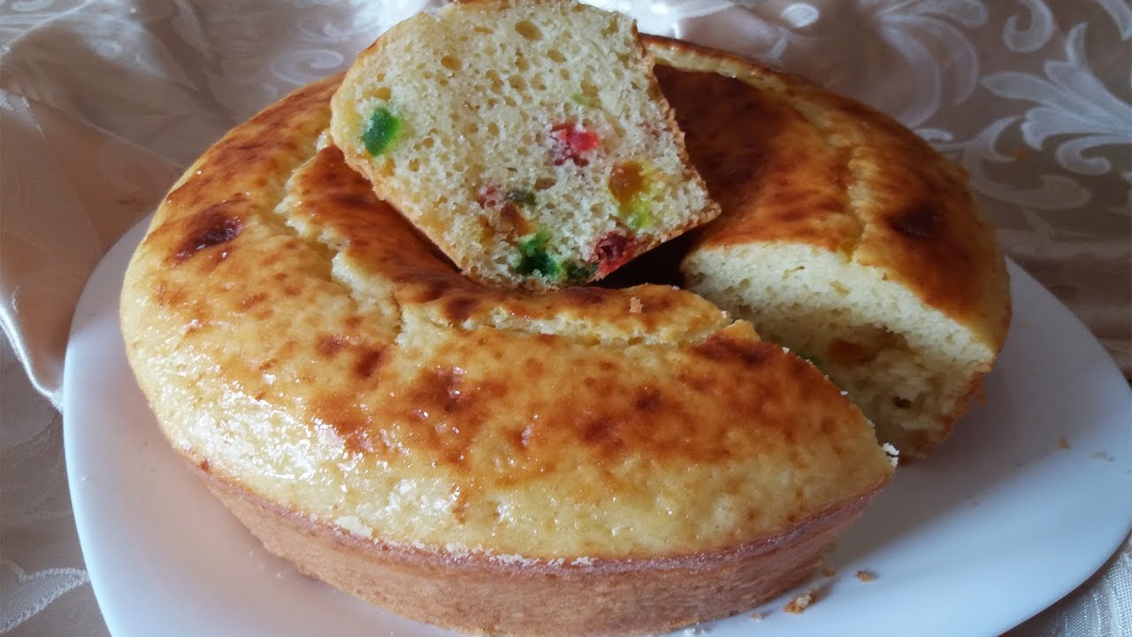 كيكة يومية اقتصادية بالفواكه المعسلة و اللبن سهلة التحضير و روعة في المذاق