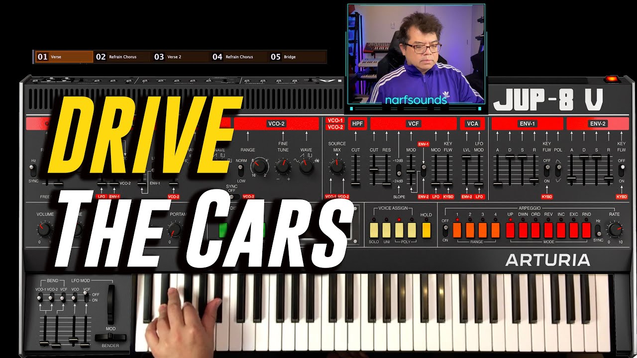 Drive The Cars Synth Eighties Cover Sounds 80s Covers Set 4 Gig Performer Arturia V Collection