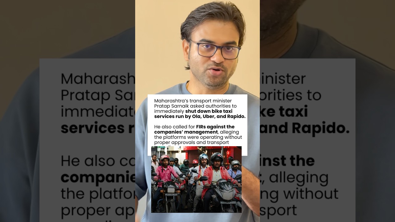 BIG CRACKDOWN! Maharashtra Government removes Uber, Ola & Rapido Bike Taxi services!