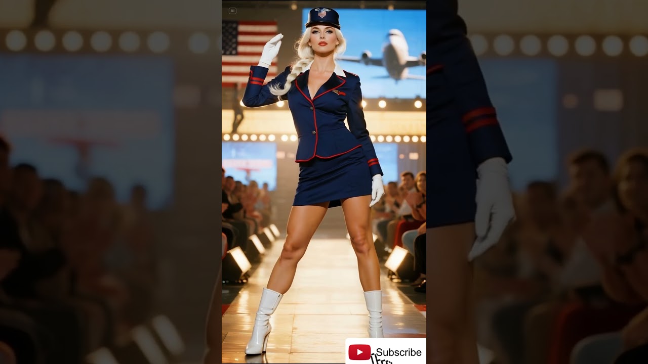 Panavision 70 Retro Models Runway Show #ai #beauty #panavision