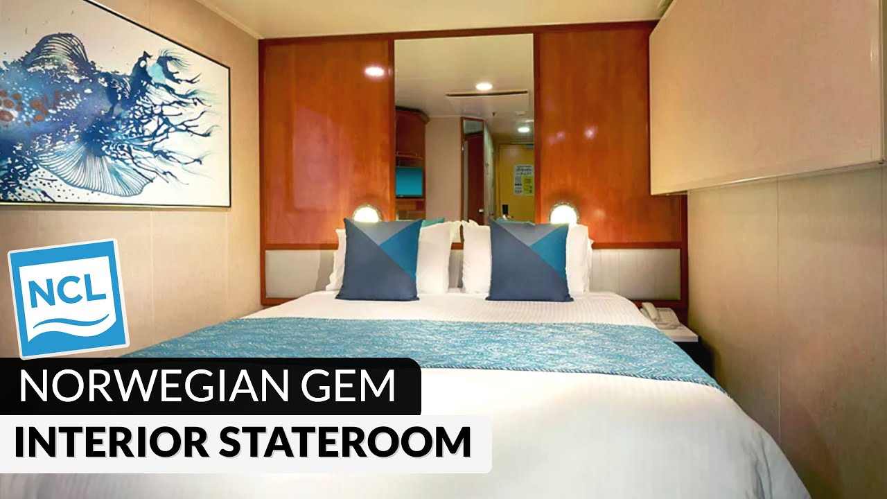 NCL Gem | Interior Stateroom Tour & Review 4K | Norwegian Cruise Lines