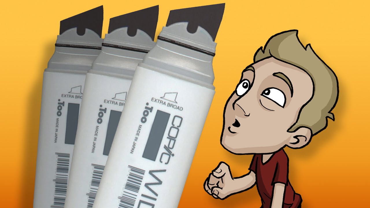 GIANT 3 MARKER CHALLENGE!! - 3x Copic Wide Markers