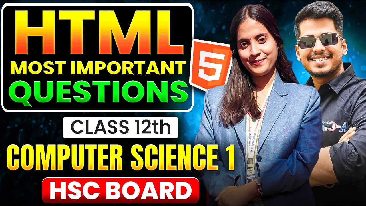 HTML Most Important Questions 🔥 Class 12 Computer Science 1 HSC Board 2026