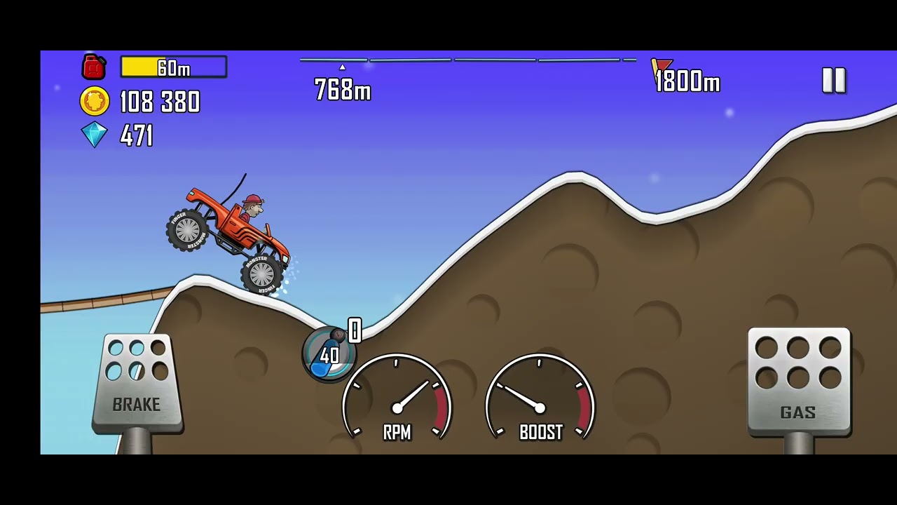 Playing Hill climb Racing