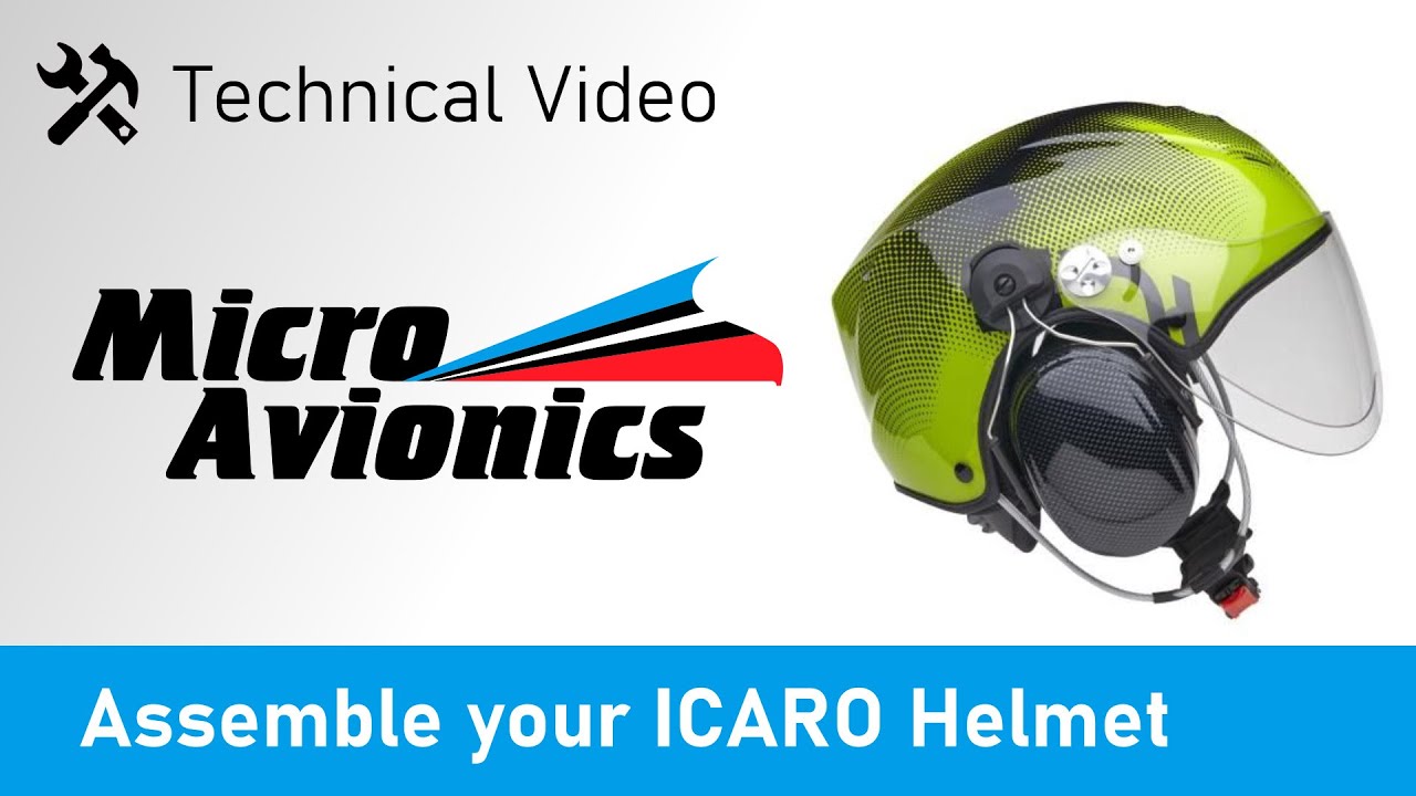 Fitting your MicroAvionics  paramotor PPG headset to an Icaro helmet.