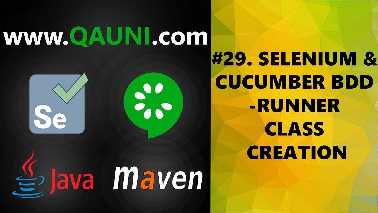 Selenium & Cucumber BDD &ndash; Tutorial 29/32: Runner Class Creation