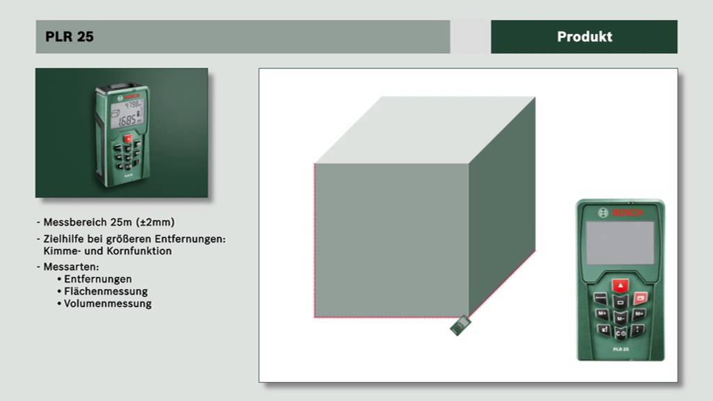 Digitaler Laser-Entfernungsmesser PLR 25 von Bosch - Anwendungsvideo