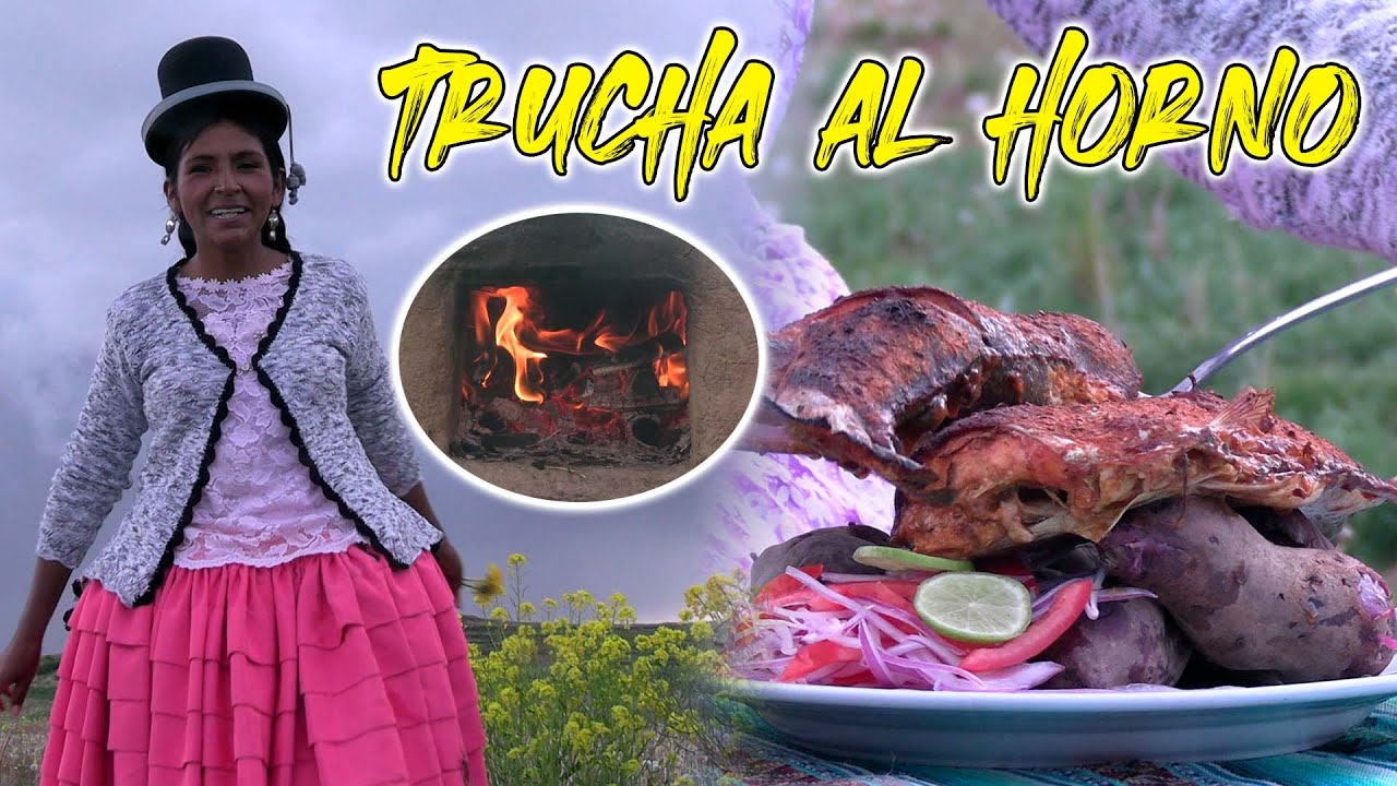 Trucha Al Horno preparado en mi Horno de barro