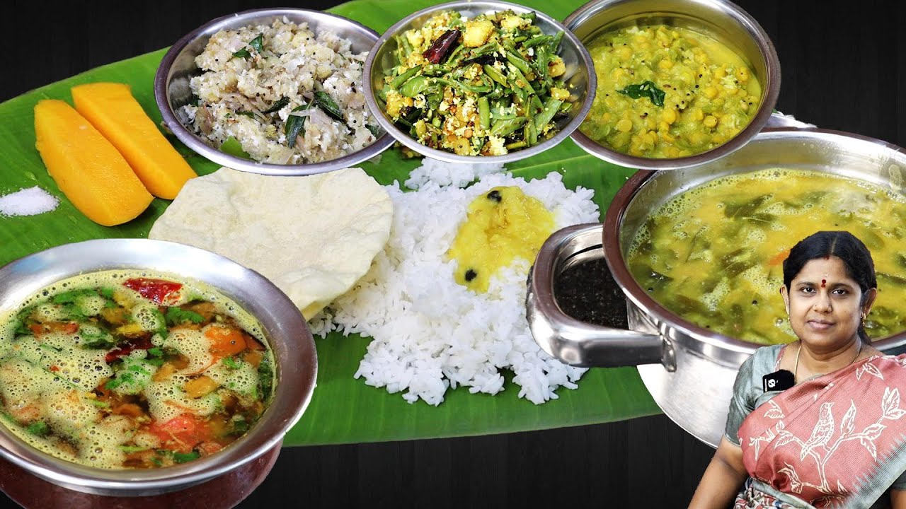 விறு விறுப்பாக தயாராகும் Today's lunch | Sunday vlog combo | Veg lunch menu Sambar Kootu Rasam