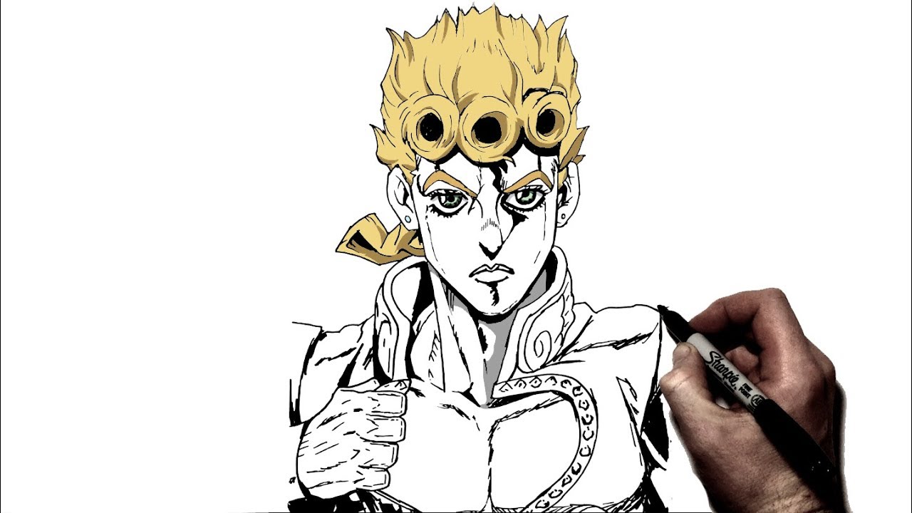 How to Draw Giorno Giovanna | Step by Step | JoJo's bizarre Adventure