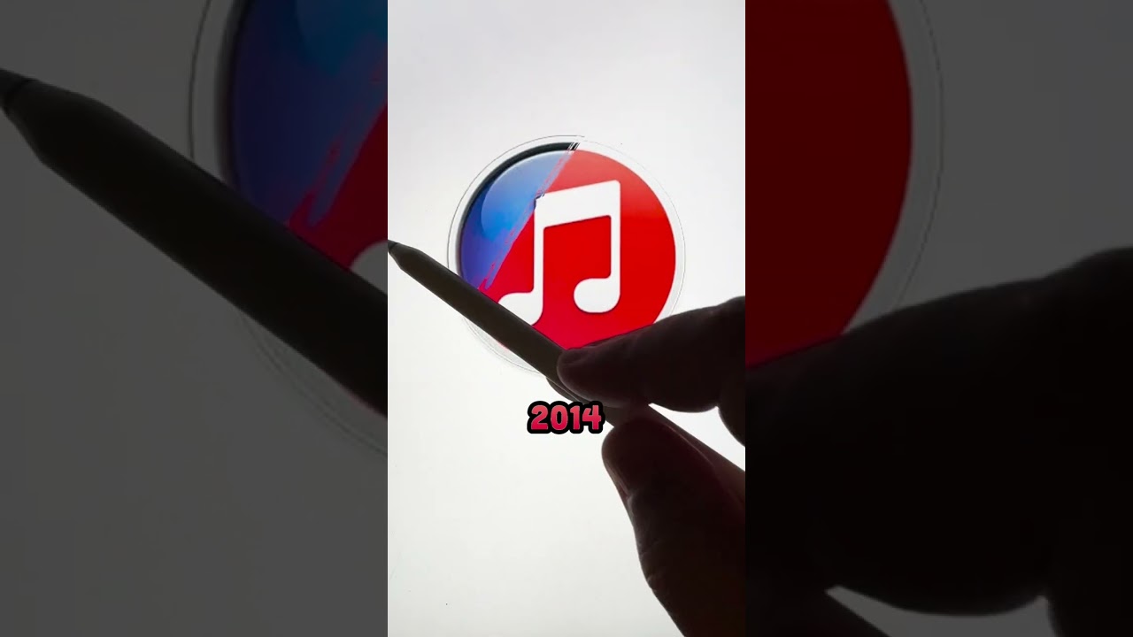 History of the iTunes logo! #itunes #logos #logodesign #logohistory #thenandnow #shorts