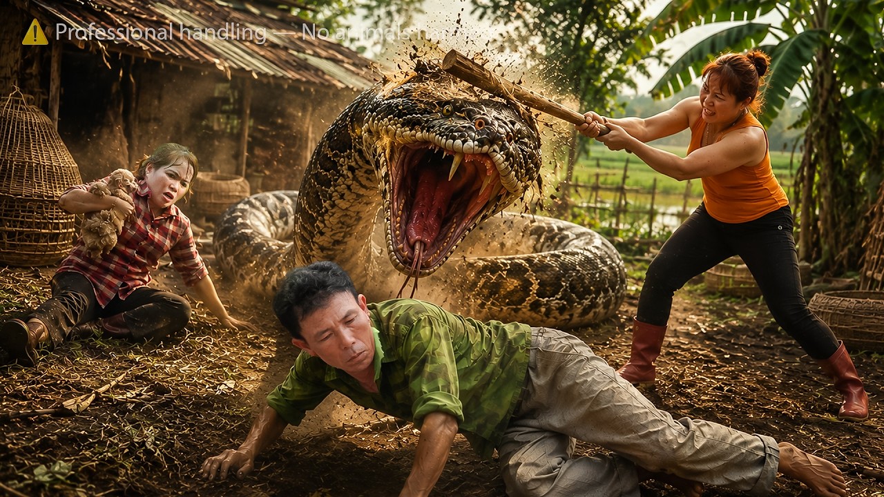 72 Hours of Chaos: Giant Python Appears on a Rural Farm and a Deadly Fight Begins! 🔥🐍
