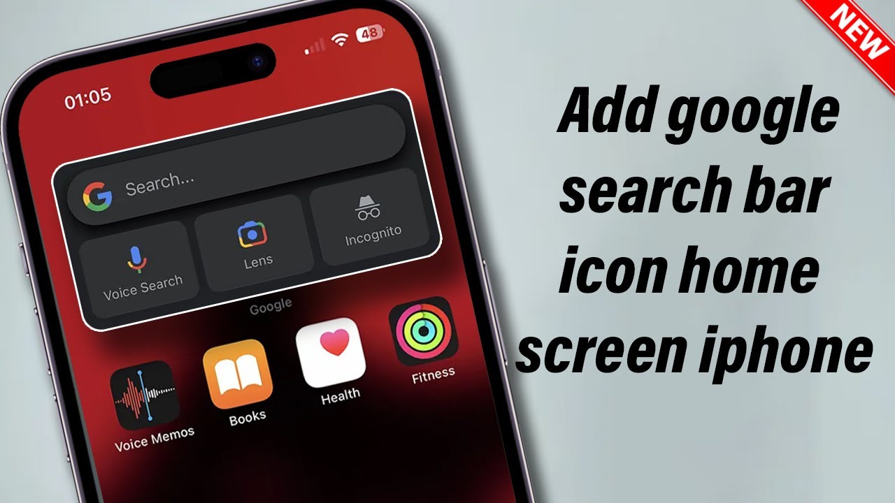 How to add google search bar to iphone home screen [UPDATED]